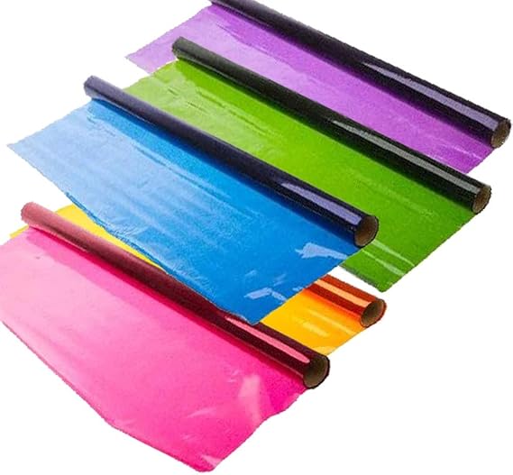 Assorted Coloured CELLOPHANE Rolls 50CM X 4.5M (10 Rolls PER Pack) Amazon.co.uk Kitchen & Home