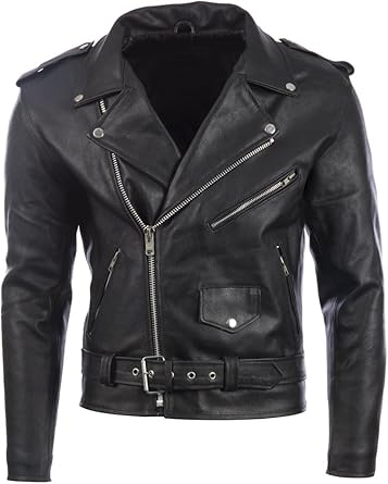 veste en cuir avec ceinture