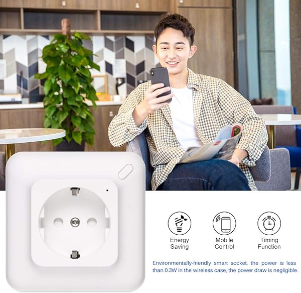 FORNORM Wall Socket Wlan SmartLife remoto Smart Socket Flush Wall con Amazon AlexaGoogle HomeIFTTT CA 100240V 2200W Funcin de configuracin de tiempo Rango de radio interior de 30 m