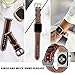 top4cus Leather Band Compatible with Apple Watch 38mm 42mm 40mm 44mm 41mm 45mm Genuine Leather Strap Series 7/6/SE/5/4/3/2/1 Band for Men and Women (42/44/45mm, Unique Brown)
