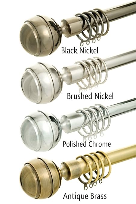 New 120cms Saturn Metal Designer Curtain Poles In A Choice Of