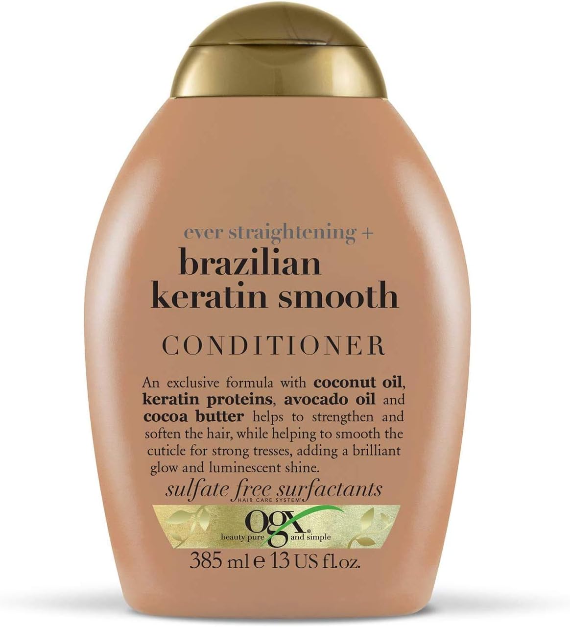 ogx® (formerly Organix) ‘Ever Straight Brazilian Keratin’ smoothing shampoo 385 ml with conditioner 385 ml - Image 4