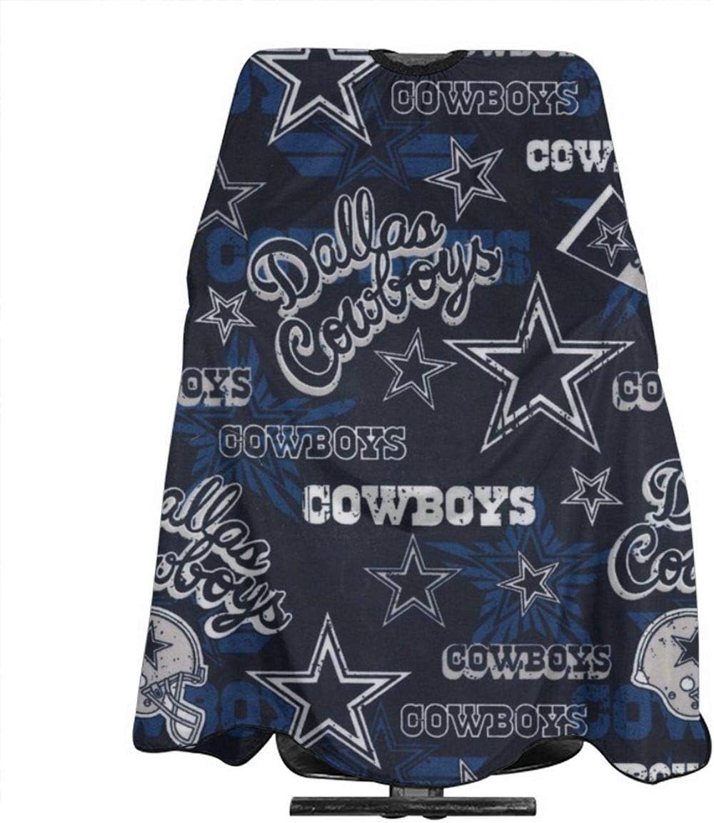 NiYoung Salon Cape Salon Cape Apron Lightweight Hair Cutting Dallas Cowboys Football Team Logo Salon Cape Hairdressing Gown Cover for Makeup Artist Beautician, Hair Color
