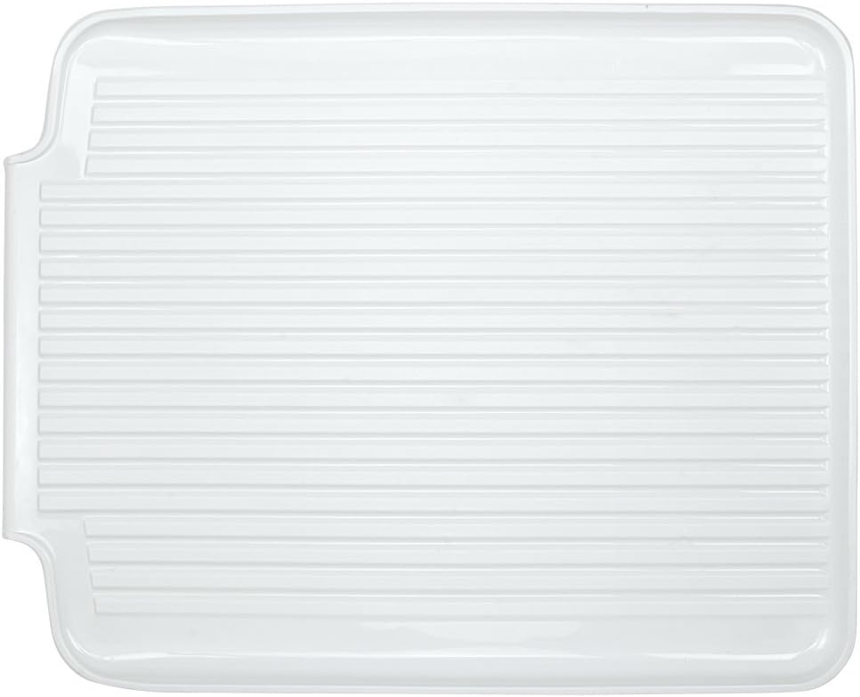 Better Houseware 1480/W Large Dish Drainer Board, White Dish Racks