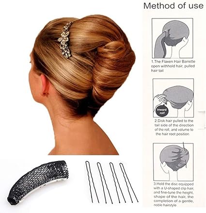 Achidistviq Women Magic Spring Buckle Clips Diy Hair Styling Donut