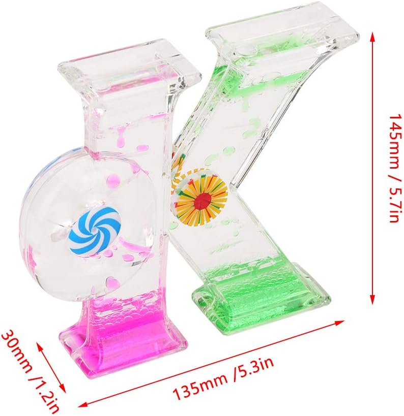 HEEPDD Liquid Motion Timer, Dual Color Oil Timer OK Shape Liquid Motion ...