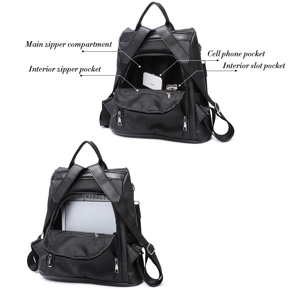 Women Backpack Purse Waterproof Nylon Anti-theft Rucksack Ladies Lightweight Fashion School Shoulder Bag
