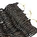 Wavy Senegalese Twist Crochet Hair Braids Free Ends Curly Synthetic Hair Extensions Kanekalon Braiding Hair Twist Dreadlocks T1B/27# 18 inch (3packs/lot) Elisha