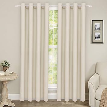 Amazon Com Catschat Thermal Insulated Curtain Rod Pocket Room