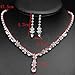 UDORA Rhinestones Necklace Earrings Jewelry Sets for Bridal Wedding Party