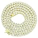 14k Gold Finish Lab Diamond Solitaire Tennis Link Iced Out Necklace 20