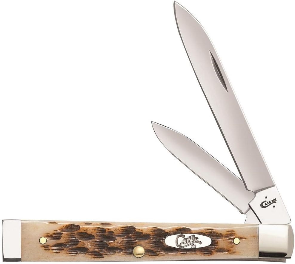 CASE XX WR Pocket Knife Amber Bone Jig Bone Doctor's Knife Item #30026 - (6285 SS) - Length Closed: 3 3/4 Inches
