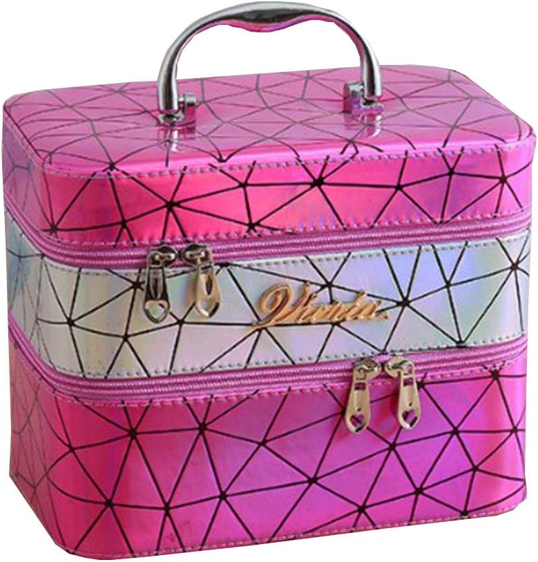 Makeup Organiser Box Cosmetic Case Storage Vanity Box for Makeup Beginner Or Daily Use with Muti Compartment