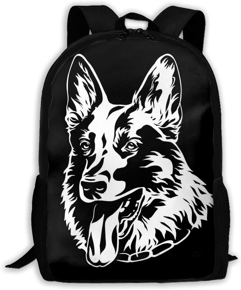 German Shepherd Dog Backpack Hiking School Travel Backpack