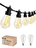 addlon 72FT(2FT Space) LED Outdoor String Lights