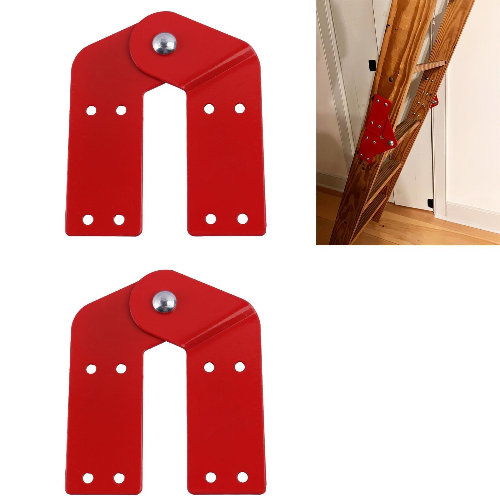 2Pcs Attic Ladder Hinge Pull Down Attic Stair Parts