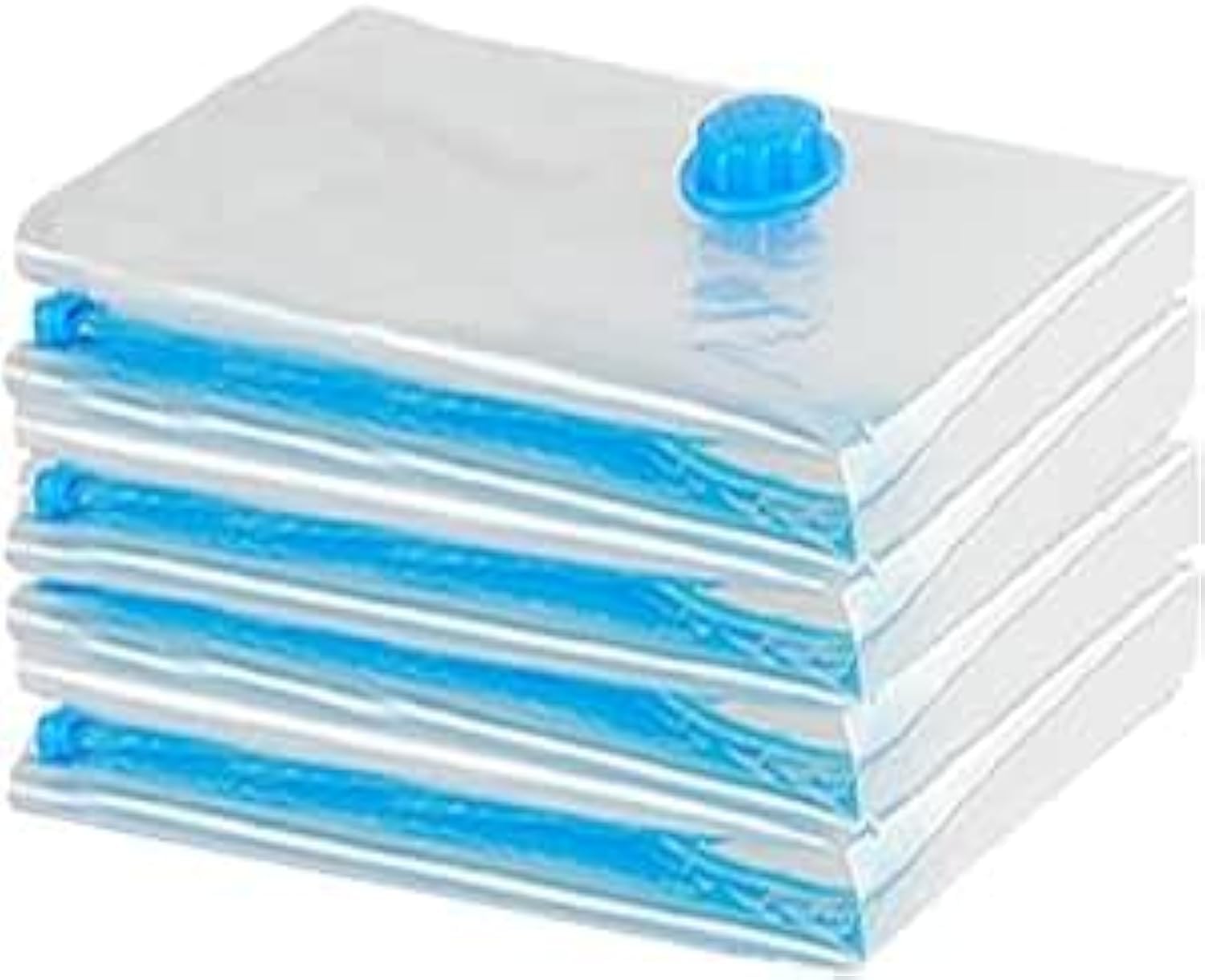 ZWMYF Vacuum Storage Bags. 80% More Storage!Vacuum Seal Bags Double-Zip Seal and Triple Seal Turbo-Valve for Max Space Saving 4(60x80cm)