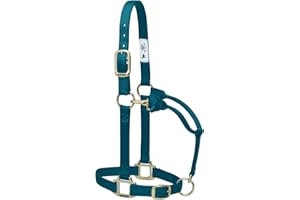 Weaver Leather Original Adjustable Chin and Throat Snap Halter, AV, Teal Green
