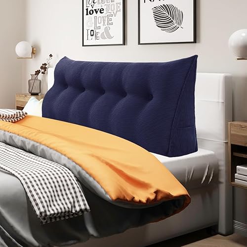 WOWMAX Wedge Pillow Headboard Queen Triangular Headboard Pillow