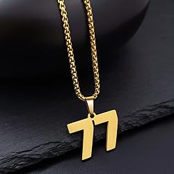 MUERDOU Number Necklace for Athletes Number Chain