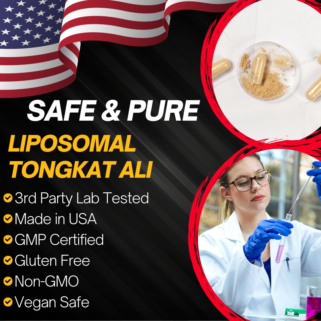 Liposomal Longjack Tongkat Ali Extract Capsules 200x Strength | 200,000 mg | Strength, Drive, Performance & Muscle Mass