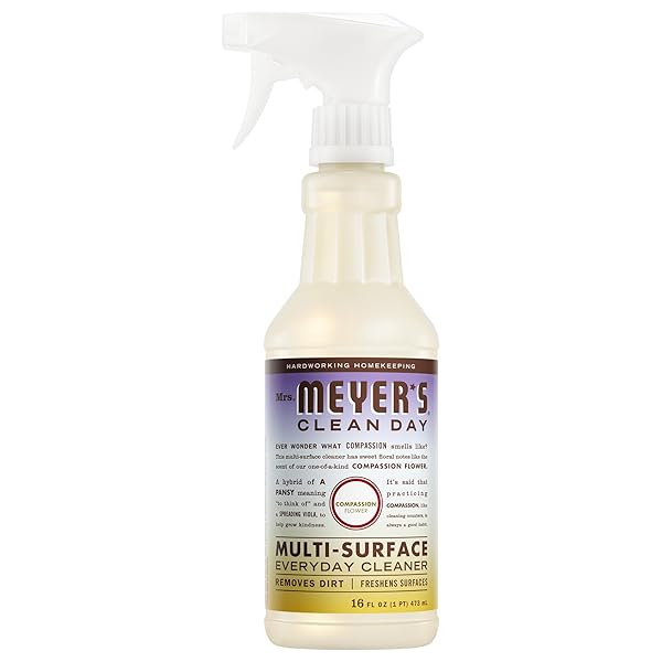 MRS. MEYER’S CLEAN DAY MULTI-SURFACE EVERYDAY CLEANER, COMPASSION FLOWER SCENT, 16 FL OZ BOTTLE