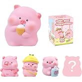 Popobox Pig Squeezable Series Blind Box Figure, Cute Squeeze Toy | Random Design, Collectible Toy, Stress Relief Simulation, Gift