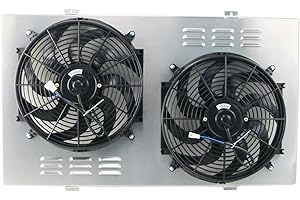 KUUHLERSAT Aluminum Radiator Shroud Electric Fan for 1988-2000 Chevy C/K 1500 2500 3500 GMC Pickup 7.4L V8