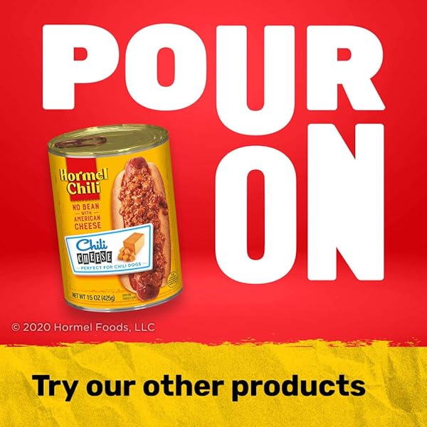 HORMEL CONEY ISLAND CHILI, NO BEAN WITH MUSTARD AND ONIONS, PERFECT FOR CHILI DOGS, 15 OUNCE