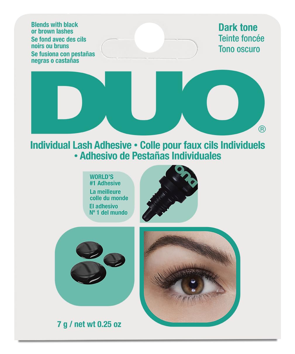 Duo Dark Lash Glue, Individual False Eyelash Adhesive, Striplash Adhesive, Latex Free, Rapid Dry, Dries Black, 7 g, (Pack of 1)