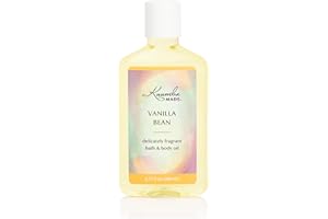 Kuumba Made Vanilla Bean Bath & Body Oil, Daily Moisturizer with Organic Oils for Skin & Hair, Lightly Scented, Vegan, 6.75 Oz