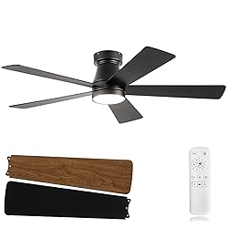UOJ Ceiling Fans with Lights, 52 inch Low Profile