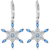 Cagari 925 Sterling Silver Hypoallergenic Winter Earrings for Women, Birthday Christmas Winter Earrings Jewelry Gifts for Women Mom Daughter（With Gift Box）
