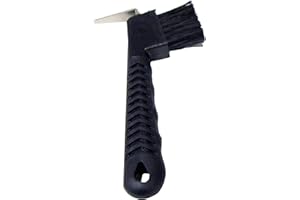 Intrepid International Rubber Handle Hoof Pick w/Brush for Horses, Hoof Pick for Easy Horse Hoof Cleaning, Horse Grooming Supplies