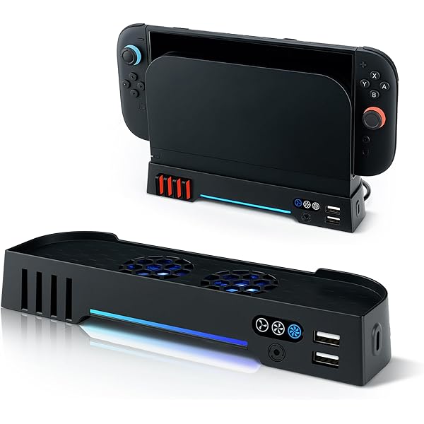 thumbnail image 2 of Aolion For Switch 2 Dock RGB Cooling Fan Portable HUB Expansion Base Wall Mount With NGC For Switch 2 Accessories 2 of 10