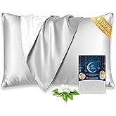 Utukky 100% Mulberry Silk Pillowcase 22 Momme - Ultra Premium 6A Grade Silk Pillow Case - Envelope Enclosure - Breathable Cooling Pillow Cover