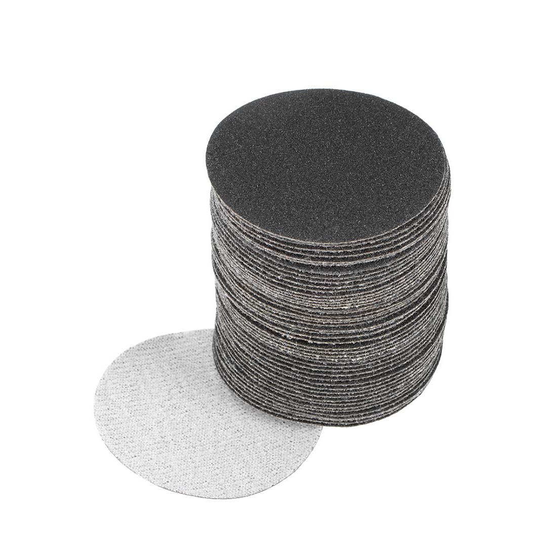 MACHSWON 1-Inch Sanding paper disc Drill Sanding Attachment Wet or dry sandpaper hook and loop sanding discs 320 Grit 50 Pcs