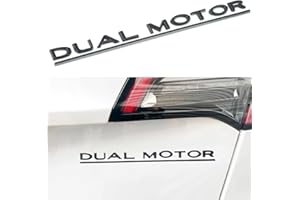 NANAHOLY Upgraded 2025 Metal Model Y Full Emblem Replacement - Compatible with Tesla Accessories 2024 2023 Model 3, S, X - Dual Motor Emblem - Matte Black