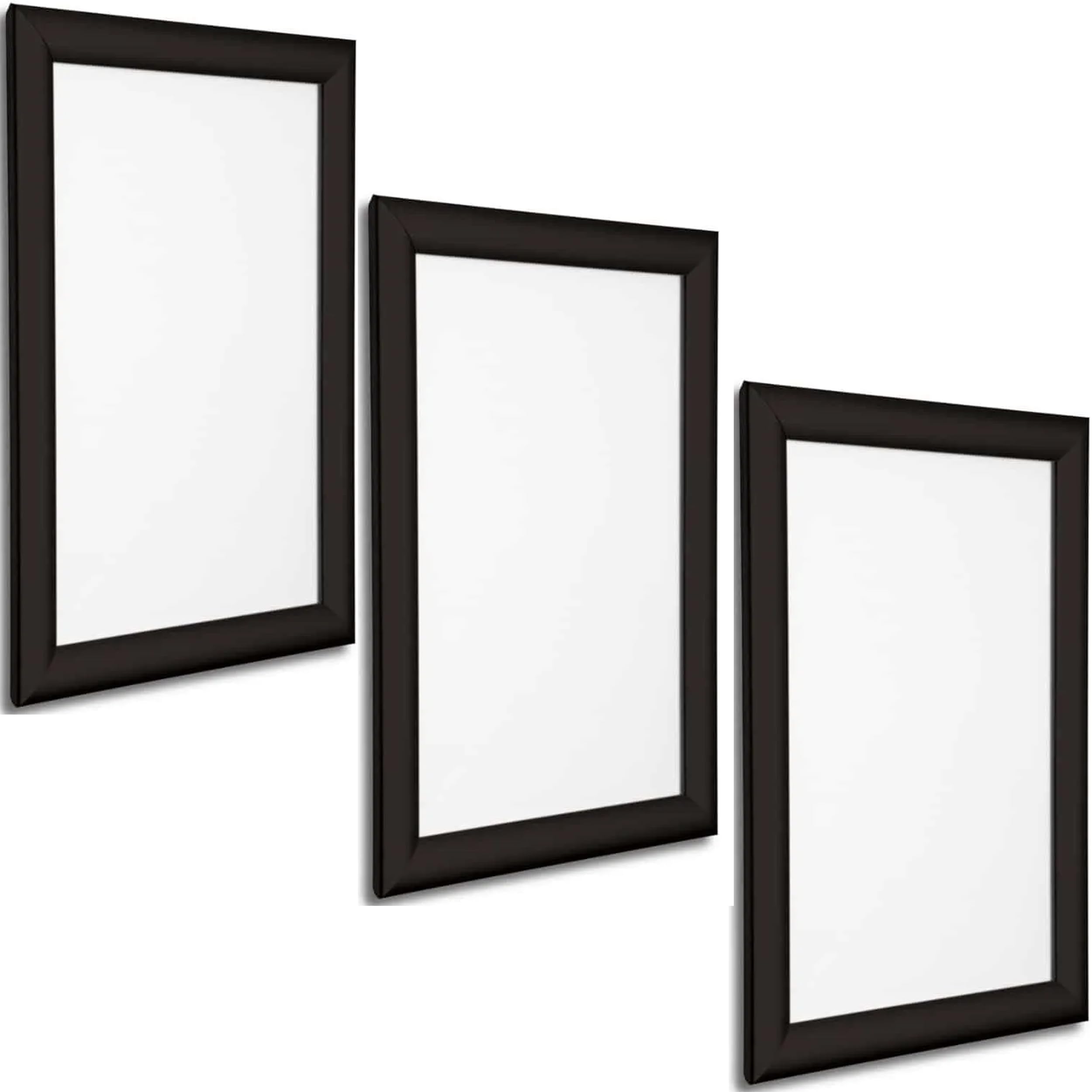 Pack OF 3. New A5 Black Aluminium Snap Frames Click Sign Or Poster Holder Ideal As Menu’s Holder & Certificates Display