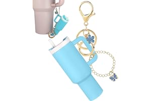 ERTUNA Mini Tumbler Keychain Accessories for Stanley Cup, 2 Way Cute Charms Chapstick Lip Balm Holder for Women Purse Handbag