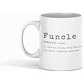 Mean Mugs Funcle Mug, Like a Normal Uncle But More Awesome, Ideal for Uncle, Birthday, Christmas, Thanksgiving, Fathers Day Gift, Funny Unicorn Gift Coffee Mug for Any Occasion