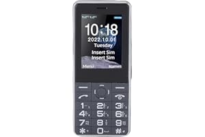 Wisoqu Big Key, Dual SIM, 2.4 Inch Color Screen SOS Cell Phone with Drop, SOS Key, Large Buttons, Loud Speaker (Black Gray)