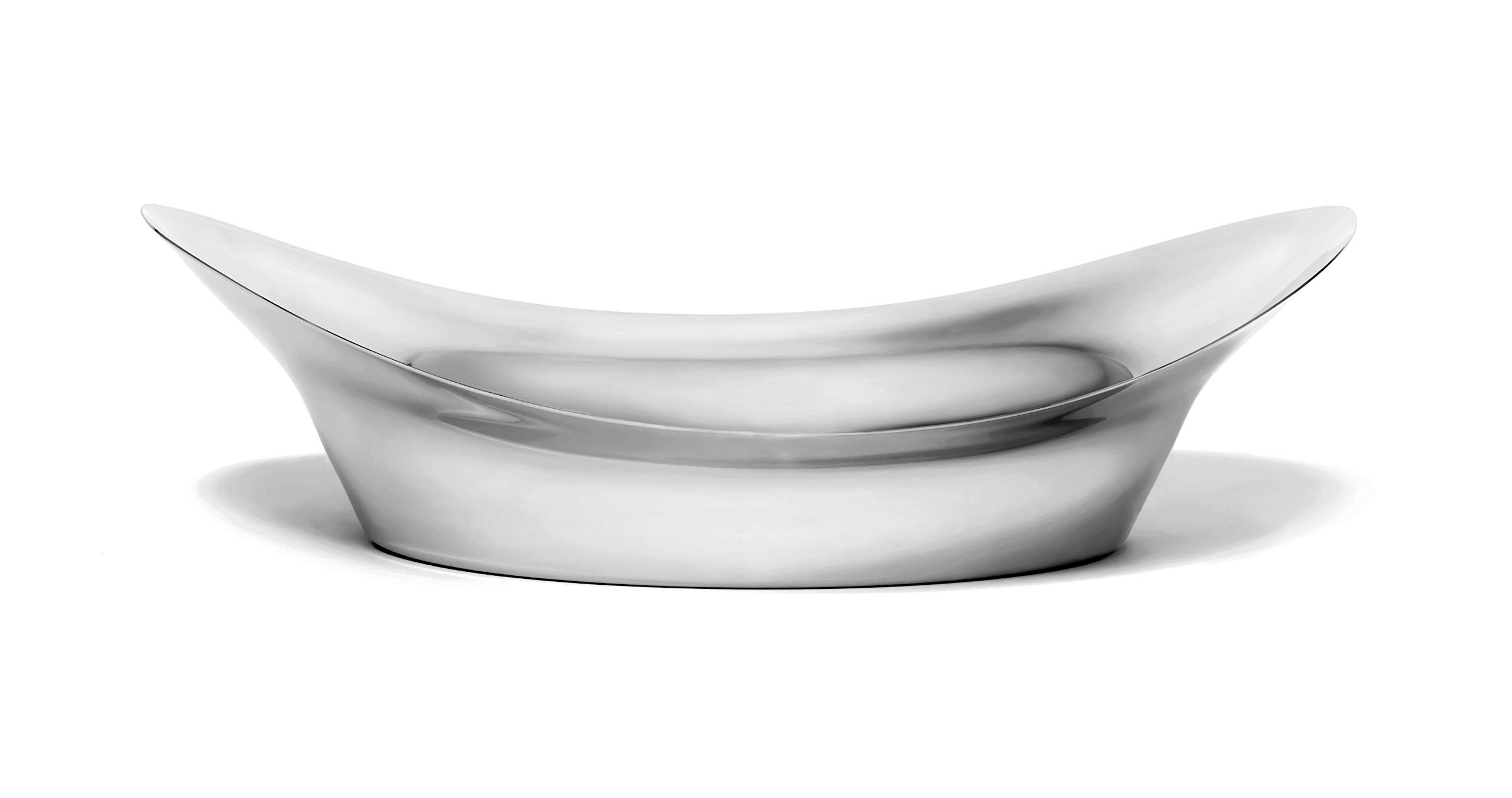Lipper International Seascape Stainless Steel Large Hat Bowl 12", Mirror finish