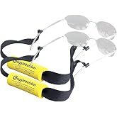 Gogglebobber Floating Sunglass Retainer &ndash; Eyewear Safety &amp; Retention Strap | Eyeglasses Strap for Swimming &amp; Fishing &ndash; Elastic Eyewear Retainer Helps Keep Glasses Secure &amp; Within Reach -2 Pack