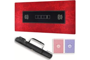 GUTSHOT Foldable Casino Quality Poker Mat | Water Resistant Poker Table Cloth, Soft Multi-Spandex | Waterproof, Noise-Free Gameplay | Includes Carrying Bag and 2 Gift Poker Card Packs