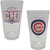 Boelter Brands Licensed MLB Letterman 16oz Pint Glass (Chicago Cubs)