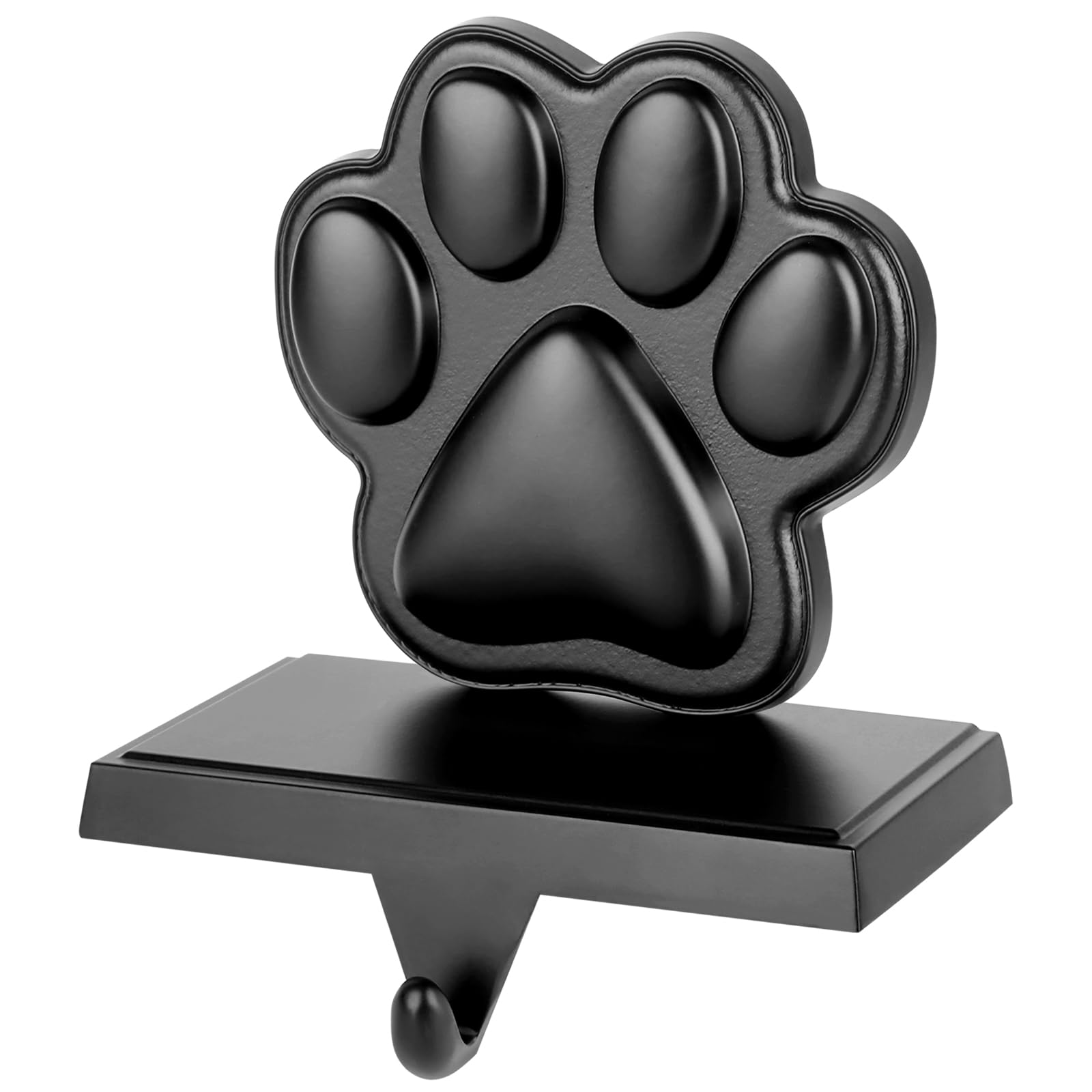 Photo 1 of *GOLD NOT BLACK* Adecortalk Black Dog Paw Christmas Stocking Holder, Pet Paw Stocking Holder Reliable Christmas Stocking Hanger for Xmas Fireplace Mantel Table Decorations
