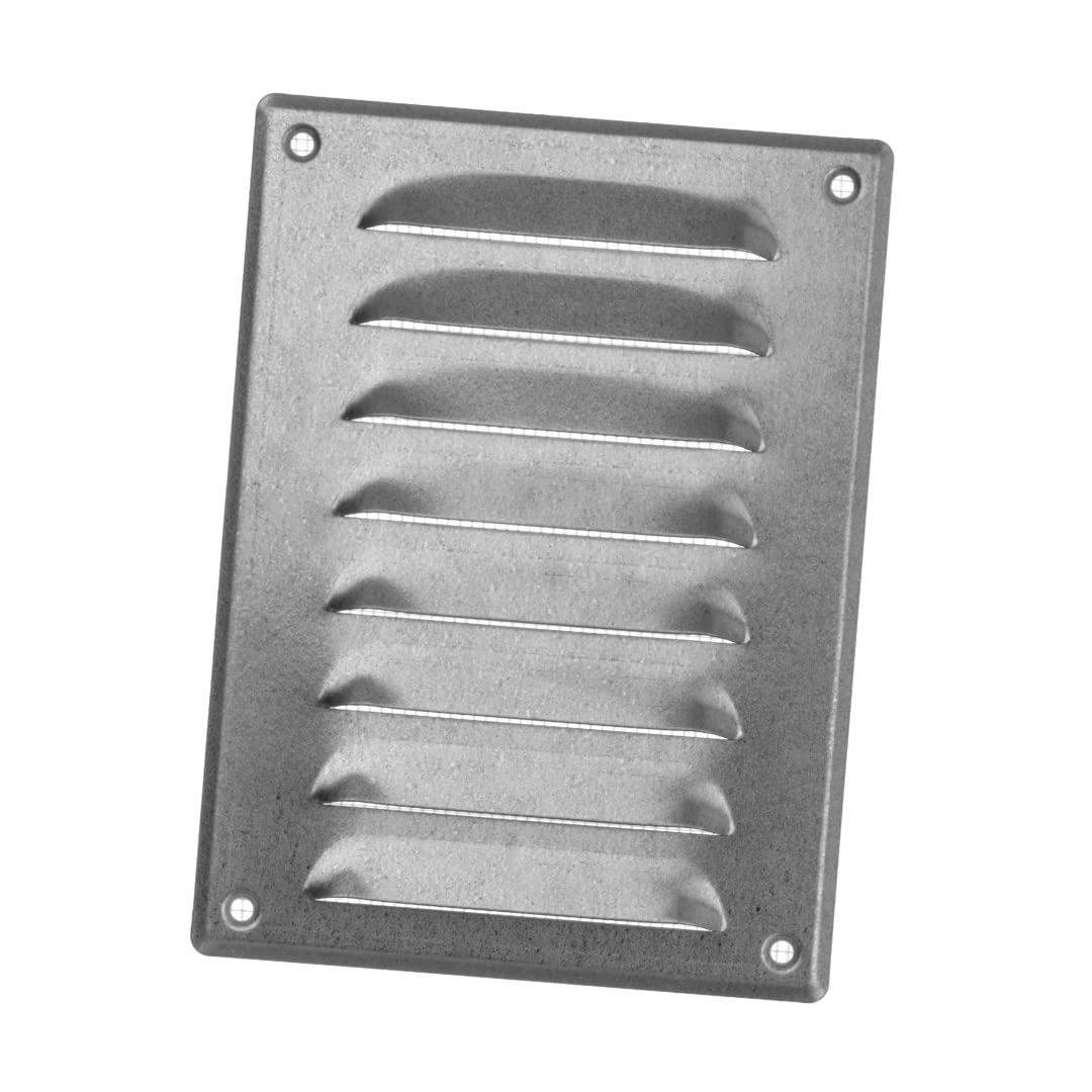 140x190mm / 6x7" inch Galvanised Metal Air Vent Grille Cover with Insect Mesh - Ventilation Cover