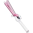 ORYNNE 1 Inch Long Barrel Digital Ceramic Curling Wand with Auto Shut Off and Dual Voltage for All Hair Types - Fast Even Heat Up