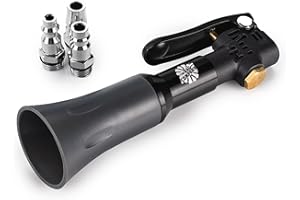 The Rag Company - Ultra Air Blaster Mini - Lift and Blast Dirt and Debris Away for Interior Detailing; Durable and Ergonomic Metal Design; Trigger Operated